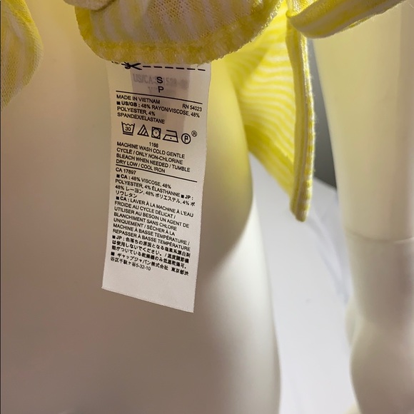 Yellow Striped Banana Republic Shirt NWT - Picture 7 of 7